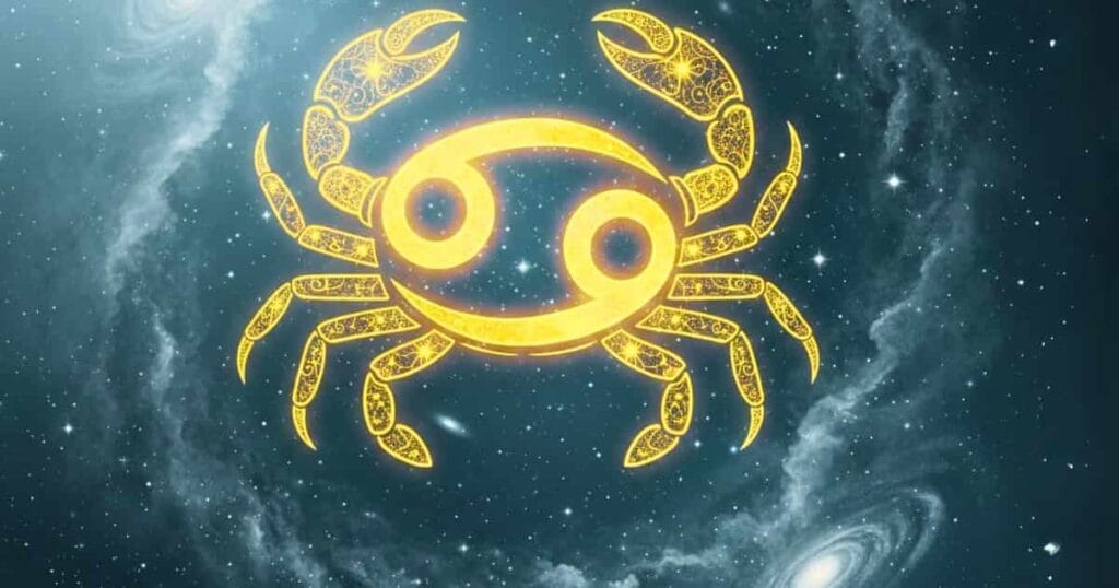 Cancer zodiac traits and horoscope personality illustration