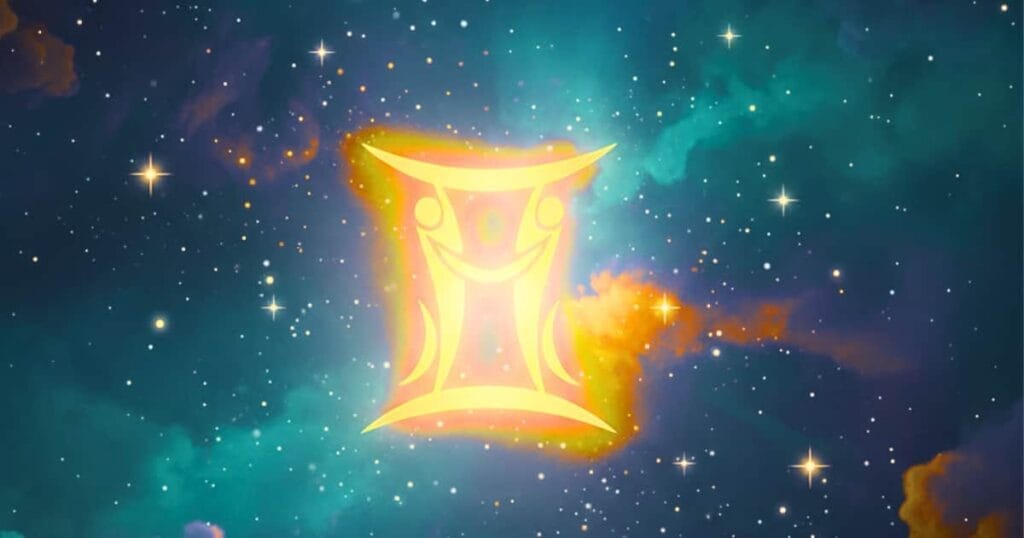Gemini zodiac traits and horoscope personality illustration