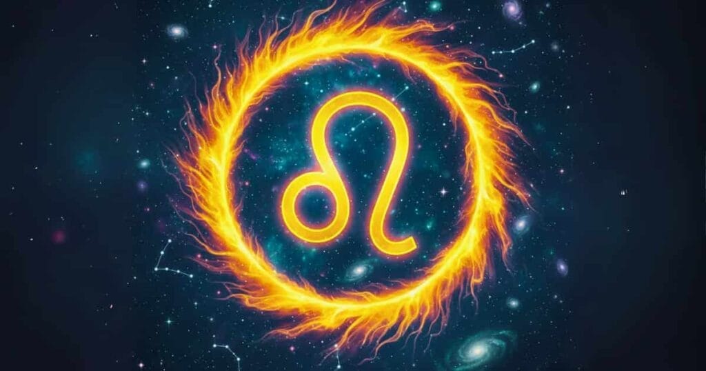 Leo zodiac traits and horoscope personality illustration