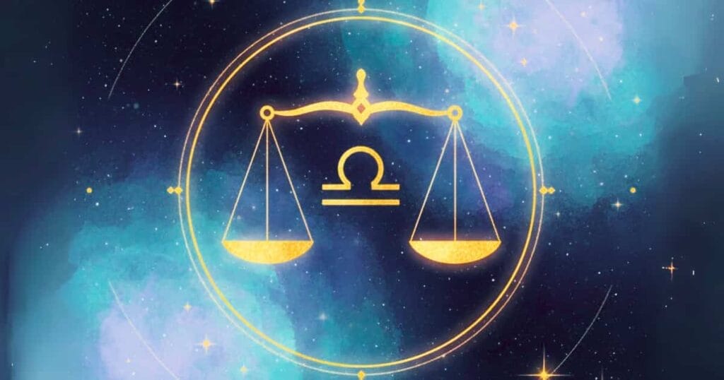 Libra zodiac traits and horoscope personality illustration