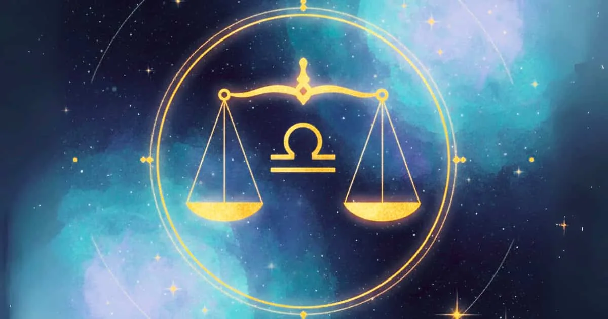 Libra zodiac traits and horoscope personality illustration