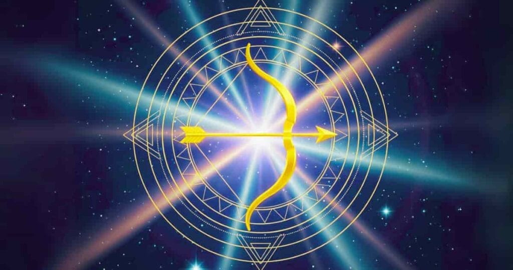 Sagittarius zodiac traits and horoscope personality illustration