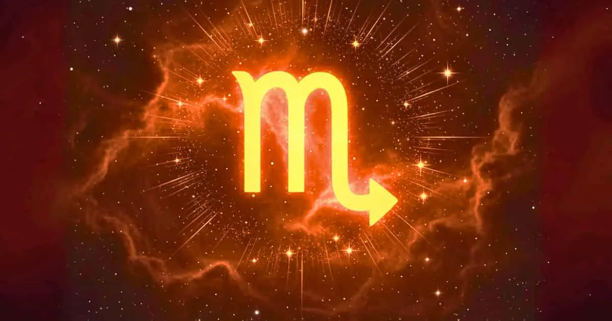 ScorScorpio image with glowing scorpion symbol
